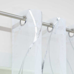 Grommet Curtain with Wave Pattern Light-Filtering