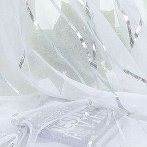 Grommet Curtain with Wave Pattern Light-Filtering - Silver, W x H 140 x 145cm