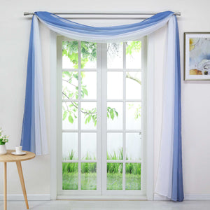 Decorative Curtain Panel with Gradient 1 Piece - Blue, W x H 140 x 300cm