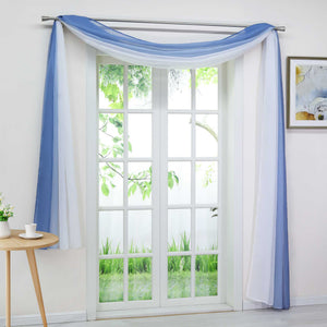 Decorative Curtain Panel with Gradient 1 Piece - Blue, W x H 140 x 400cm