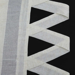 Delien Roman Shade White with V-Shaped Tab Tops Height-Adjustable