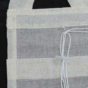 Delien Roman Shade White with V-Shaped Tab Tops Height-Adjustable