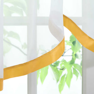 Multi-Functional Curtain Sheer Window Decor 1 Piece - Orange, W x H 300 x 120cm