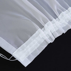 Multi-Functional Curtain Sheer Window Decor 1 Piece - White, W x H 300 x 120cm