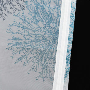Curtain with Floral Pattern and Curtain Tape