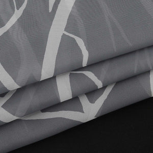 Tab-Top Curtain Panel with Branch Pattern Light-Filtering Set of 2 - Brown, H x W 225 x 57 cm