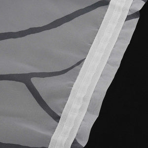Tab-Top Curtain with Dense Branch Pattern Light-Filtering 1 Piece - Gray, Tab-Top Panel