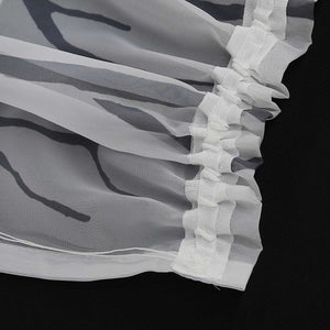 Tab-Top Curtain with Dense Branch Pattern Light-Filtering 1 Piece - Gray, Tab-Top Panel