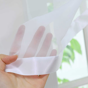 Cafe Curtain with Curtain Tape/ Window Decor Cross Design 1 Piece - White, W x H 300 x 120cm