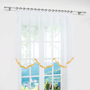 Multi-Functional Curtain Sheer Window Decor 1 Piece - Orange, W x H 300 x 100cm