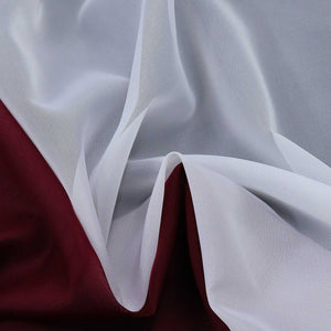 Two-Tone Cafe Curtain with Valances - Set of 2 - Navy Blue, W x H 120 x 125cm