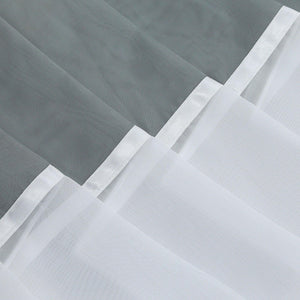 Romantic Curtain with Valance 2-in-1 Design - Gray, W x H 100 x 140cm