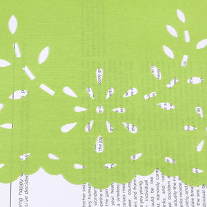 Short Voile Cafe Curtain with Openwork Pattern - Blue, H x W 30 x 90cm