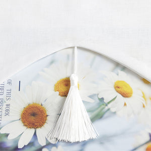 Delien Roman Shade with Tab-Top Hanging and Tassels - Gray, W x H 100 x 140cm