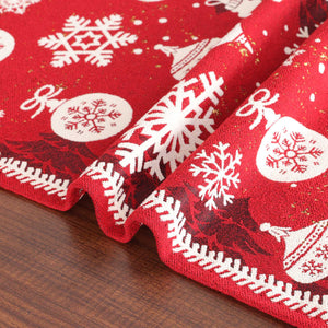 Festive Christmas Table Runner - White, H x W 33 x 240cm