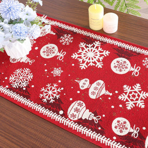 Festive Christmas Table Runner - White, H x W 33 x 180cm