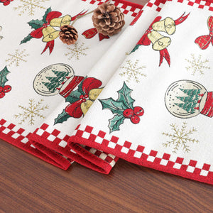 Festive Christmas Table Runner - Red, H x W 33 x 160cm