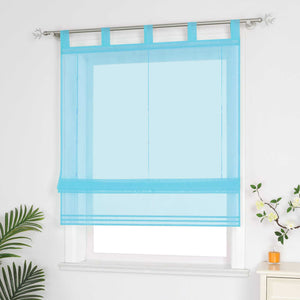 Roman Shade Solid Color Semi-Sheer Minimalist 1 Piece