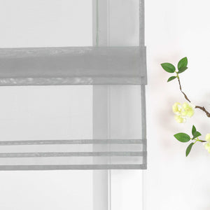 Roman Shade Solid Color Semi-Sheer Minimalist 1 Piece