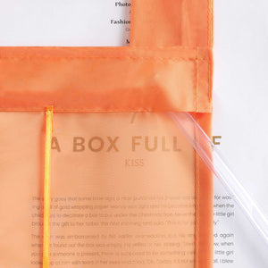 Roman Shade Solid Color Semi-Sheer Minimalist 1 Piece - Orange, Tab-Top Curtain