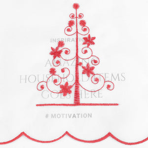 Christmas Cafe Curtain with Deer & Christmas Tree - Gold, H x W 45 x 140cm