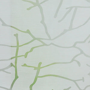 Roman Shade with U-Hooks Sheer Burnout Technique Striped Pattern 1 Piece - White, W x H 100 x 140cm