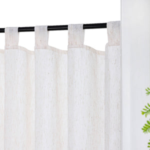 Cafe Curtains Semi-Sheer with Fine Slub-Yarn Texture Set of 2