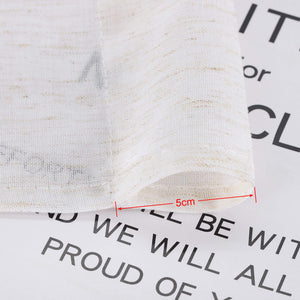 Cafe Curtains Semi-Sheer with Fine Slub-Yarn Texture Set of 2