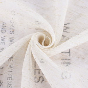 Cafe Curtains Semi-Sheer in Linen-Look Rod Pocket Set of 2