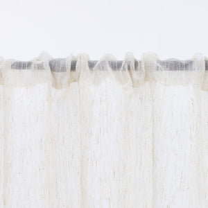 Cafe Curtains Semi-Sheer in Linen-Look Rod Pocket Set of 2
