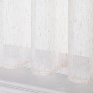 Cafe Curtains Semi-Sheer in Linen-Look Rod Pocket Set of 2