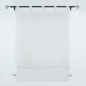 Roman Shade Solid Color Semi-Sheer Decorative Folds 1 Piece - Gray, H x W 140 x 120cm