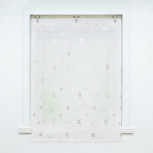 Roman Shade with V-Shaped Tabs with Vibrant Butterfly Pattern 1 Piece
