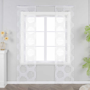 Curtain with Wavy Circle Pattern - Curtain-Tape Hanging Set of 2