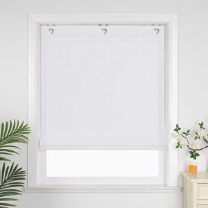 Roman Shade No-Drill Solid Color with Fine Stripes - Beige, W x H 80 x 140cm