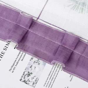 Cafe Curtain in Country Style in Linen-Look Fabric with Bows 1 Piece - floral, W x H 140 x 35cm