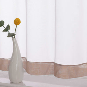 Cafe Curtain with Decorative Ribbon - Green, H x W 45 x 120cm