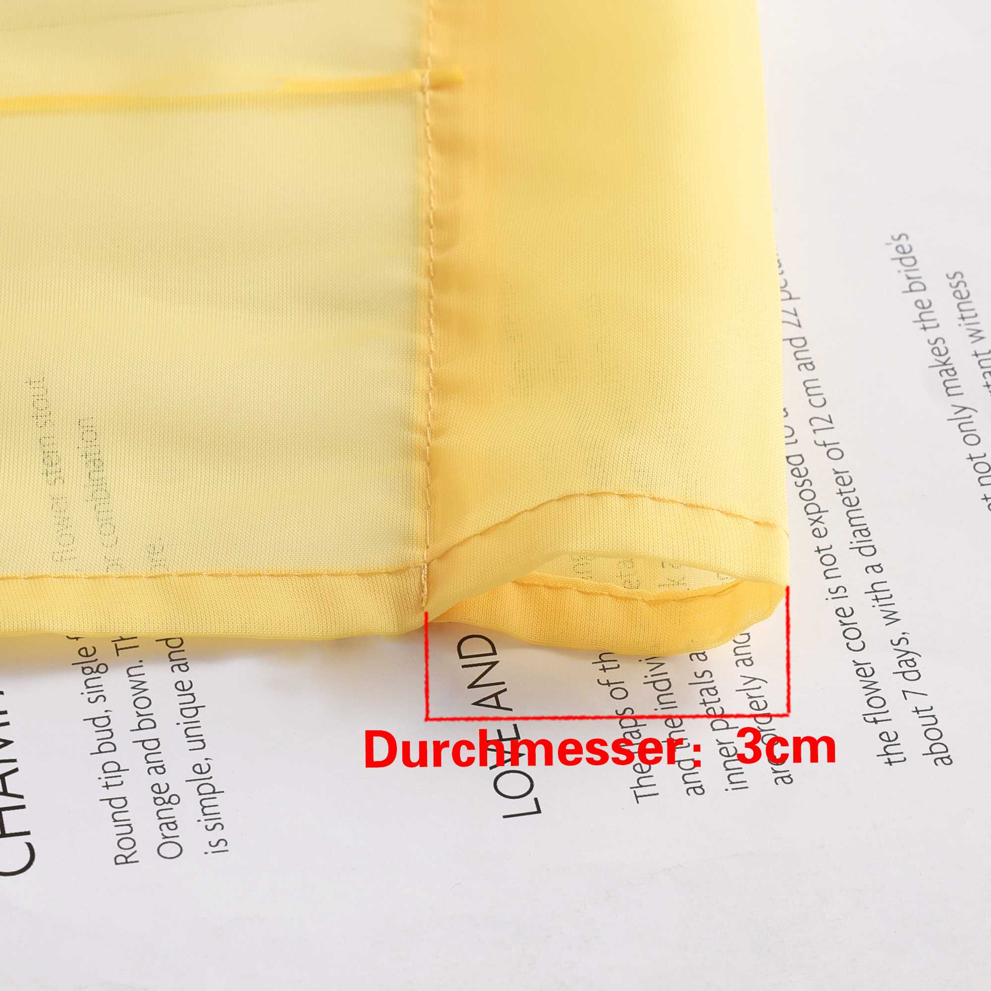 Roman Shade with Rod Pocket Sheer Airy Solid Color 1 Piece - Yellow, W x H 60 x 155cm