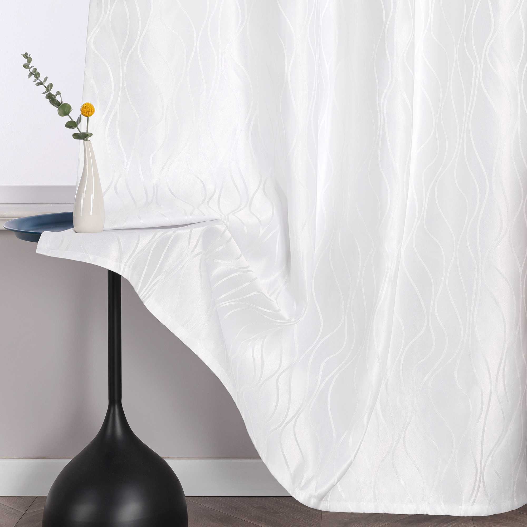 Blackout Grommet Curtain Opaque Bedroom 1 Piece - White, H x W 270 x 140cm