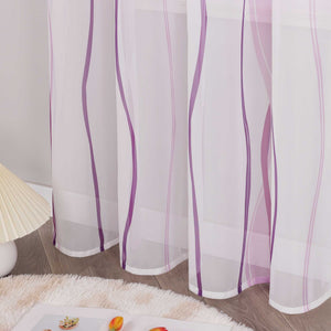 Grommet Curtain with Colorful Wave Patterns 1 Piece