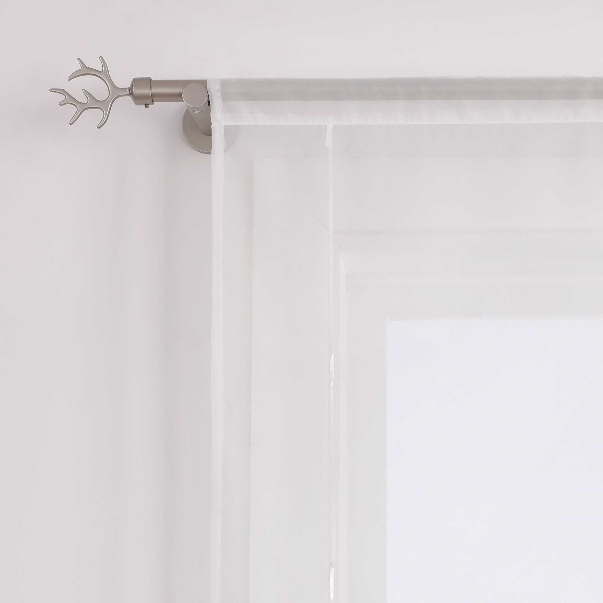 Roman Shade with Rod Pocket Sheer Airy Solid Color 1 Piece - Beige, W x H 100 x 155cm