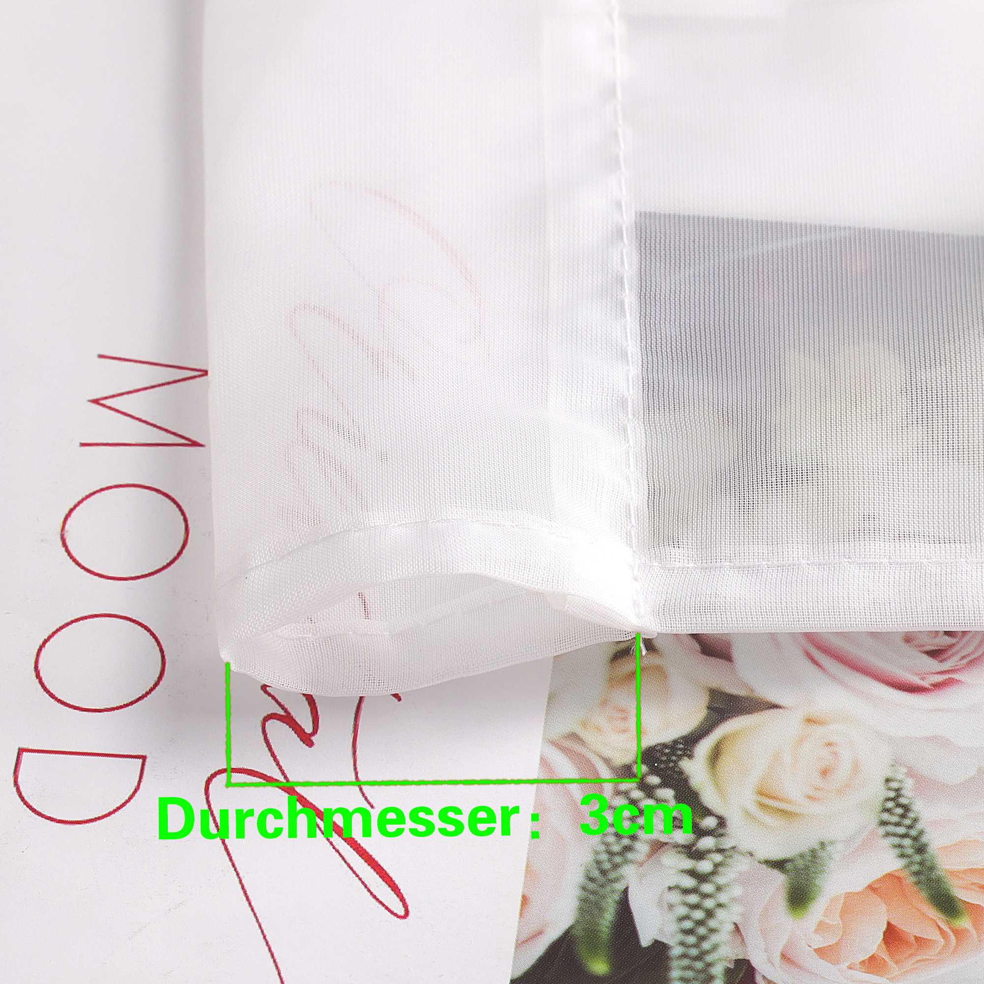 Roman Shade with Rod Pocket Sheer Airy Solid Color 1 Piece - Beige, W x H 140 x 155cm