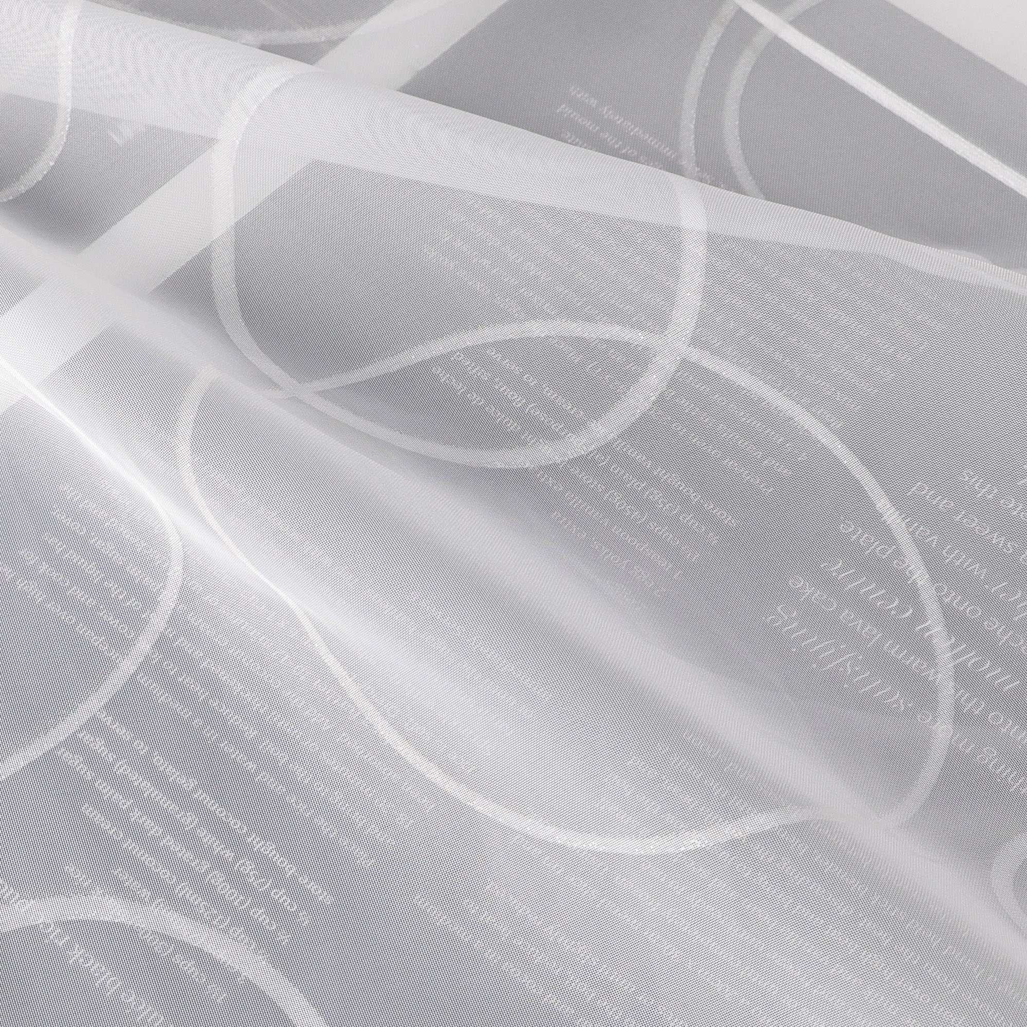 Cafe Curtain with Rod Pocket Short White - White, H x W 60 x 140cm