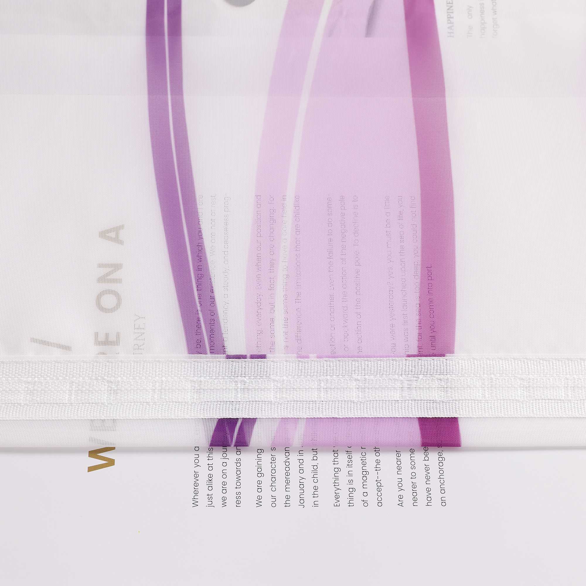 Curtain with Curtain Tape - Colorful Wave Pattern 1 Piece