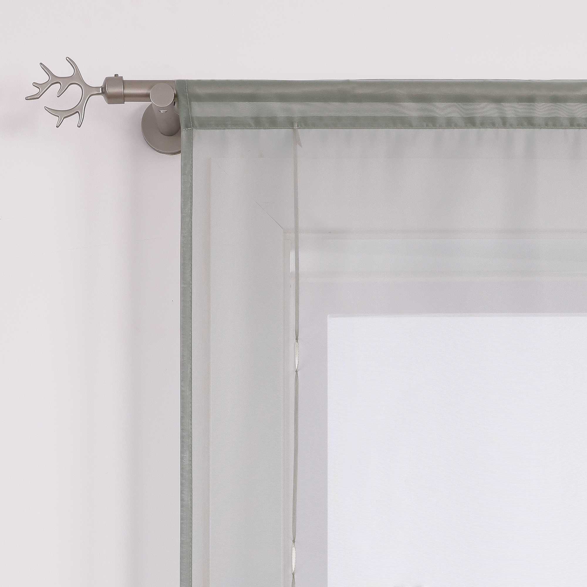 Roman Shade with Rod Pocket Sheer Airy Solid Color 1 Piece