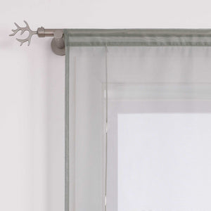 Roman Shade with Rod Pocket Sheer Airy Solid Color 1 Piece
