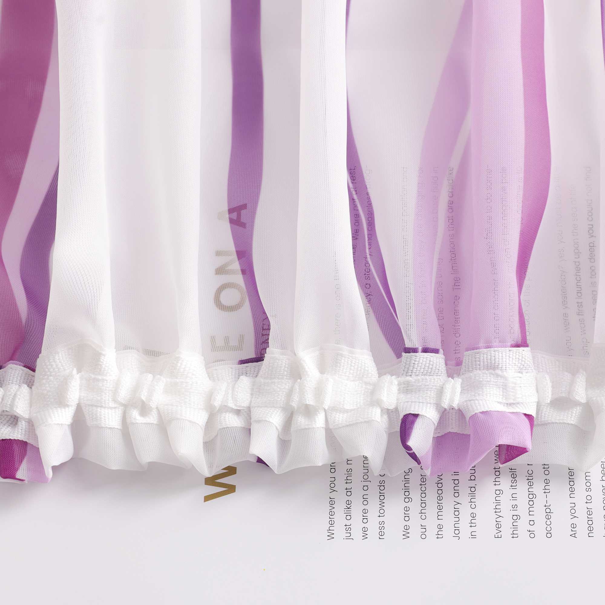 Curtain with Curtain Tape - Colorful Wave Pattern 1 Piece