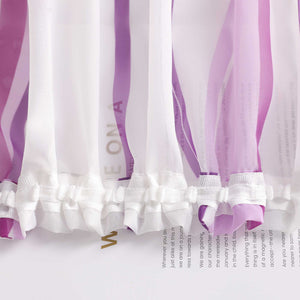 Curtain with Curtain Tape - Colorful Wave Pattern 1 Piece