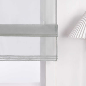 Roman Shade with Rod Pocket Sheer Airy Solid Color 1 Piece