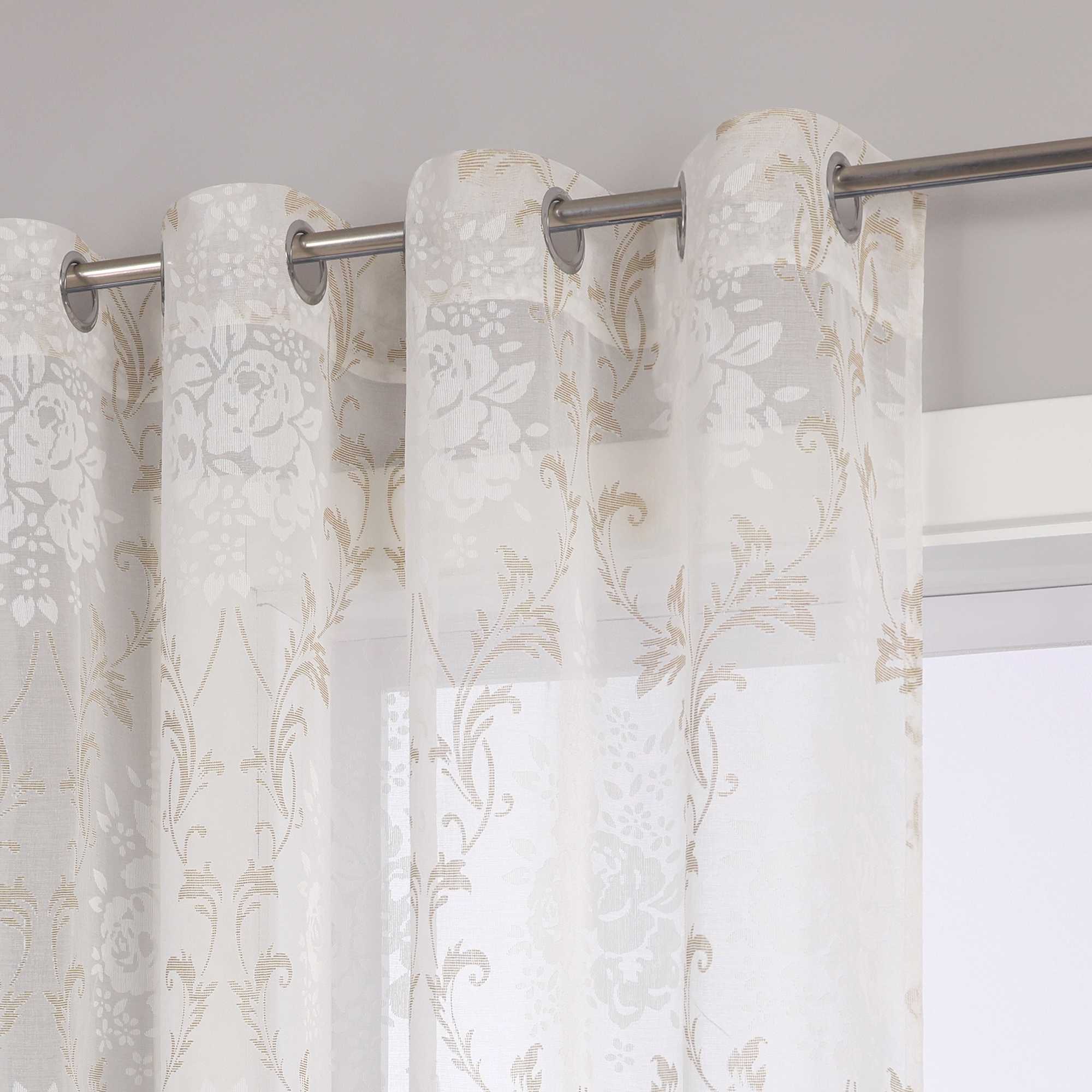 Curtain with Vine Pattern Grommet Curtain Panel 1 Piece